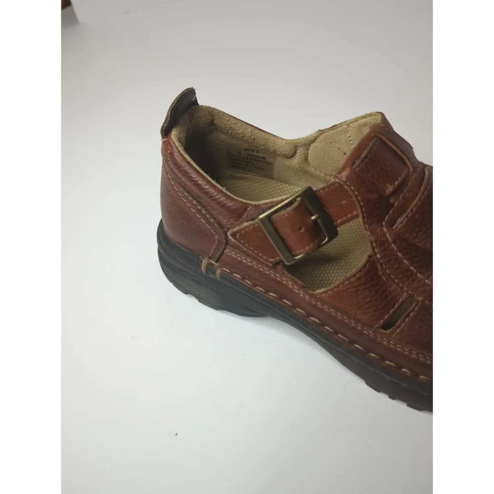 L.L. Bean Leather Fisherman Sandals Mens 8 Brown Caged Grandpacore Gorpcore